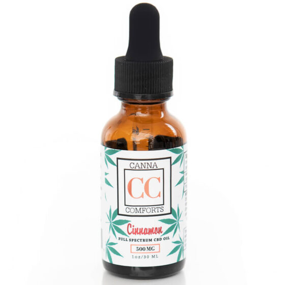Canna Comforts - CBD Tincture - Full Spectrum Cinnamon Oil - 500mg-1000mg