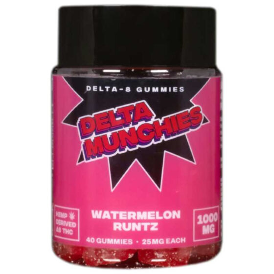 Delta Munchies - Delta 8 Edible - Watermelon Runtz Gummies - 1000mg