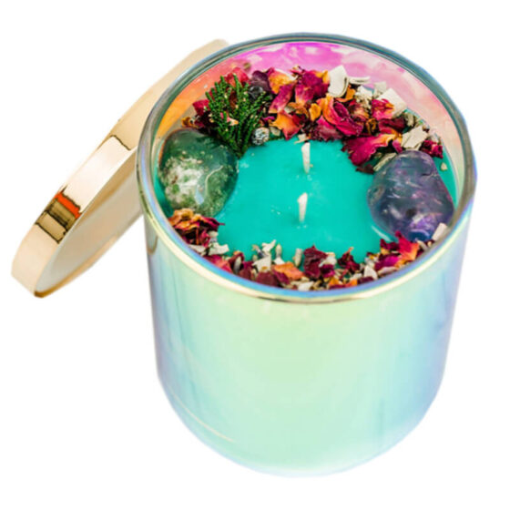 Indica Dream - Hemp Candle - Vegan-Soy Crystal Affirmation Candles
