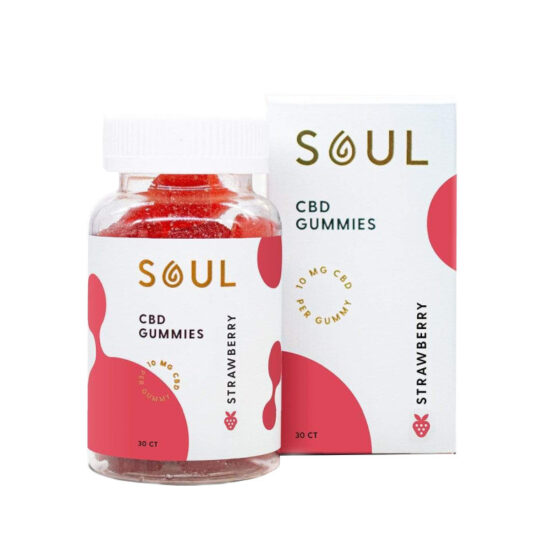 Soul CBD - Isolate Gummies - Strawberry - 10mg - 25mg