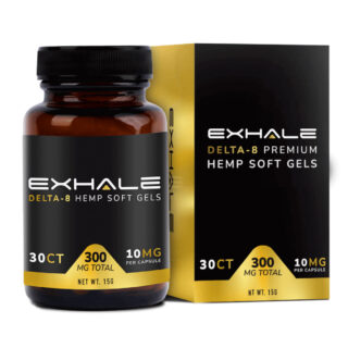 Exhale - Delta 8 Capsules - Vegan Full Spectrum Soft Gels - 300mg - 1500mg