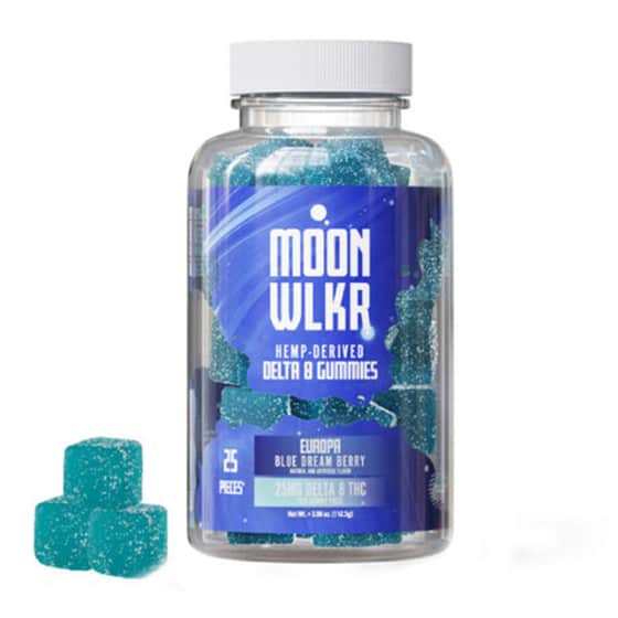 MoonWLKR - Delta 8 Edible - Europa Gummies- Blue Dream Berry - 625mg