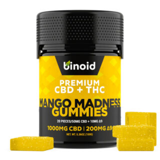 CBD + Delta 9 THC Gummies - Mango Madness - Binoid