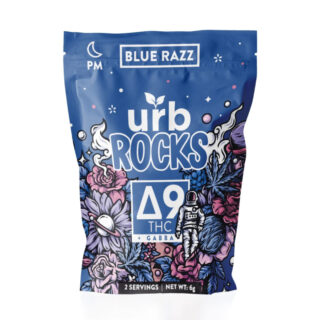 Urb Finest Flowers - Delta 9 Edible - Rocks PM Blue Razz - 15mg