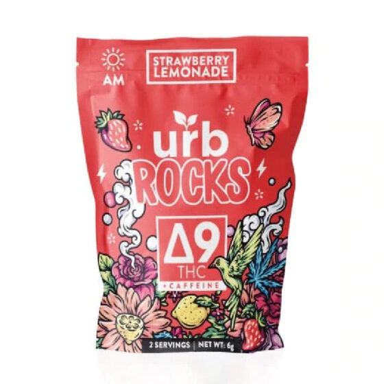 Urb Finest Flowers - Delta 9 Edible - Rocks AM Strawberry Lemonade - 15mg