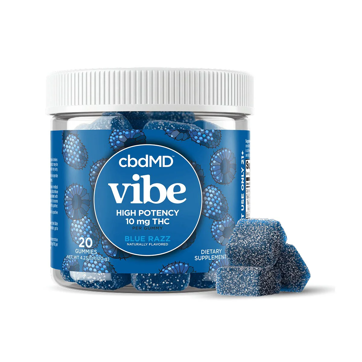 CBDMD Full Spectrum CBD D9 THC Gummies Blue Razz 10mg - CBD.co