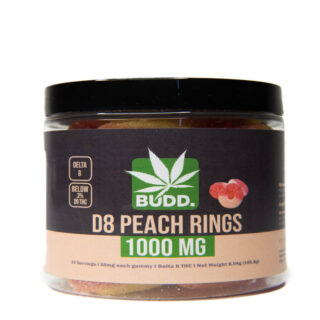 BUDD - Delta 8 Edible - Peach Ring Gummies - 50mg