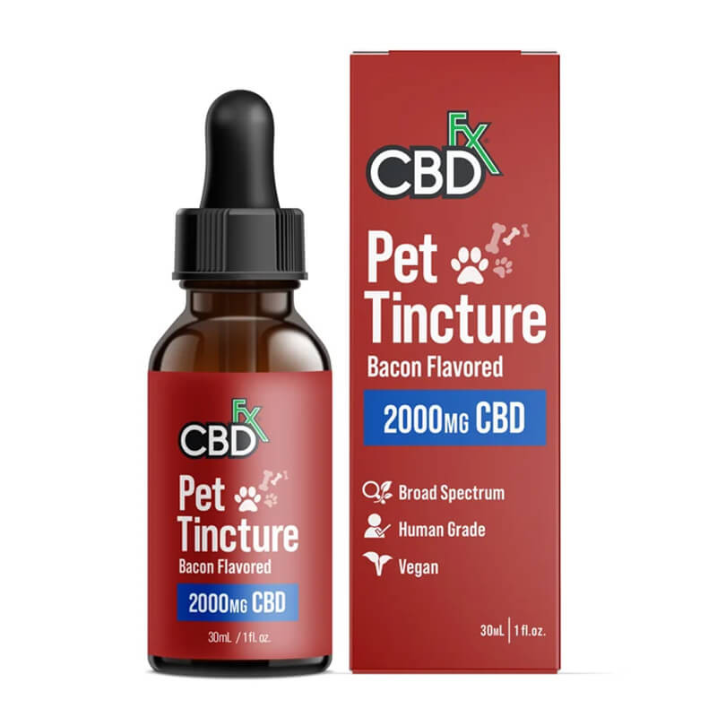 CBDfx - CBD Pet Tincture - Extra Strength Bacon Flavored for XL Breeds - 2000mg