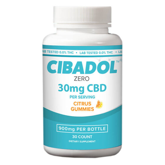 Cibadol ZERO - CBD Edible - Isolate Citrus Gummies - 30mg