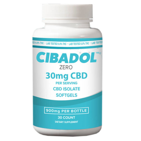 Cibadol ZERO - CBD Capsules - Isolate Softgels - 30mg