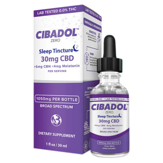 CBN + CBD Oil Tincture for Sleep with Melatonin - Cibadol