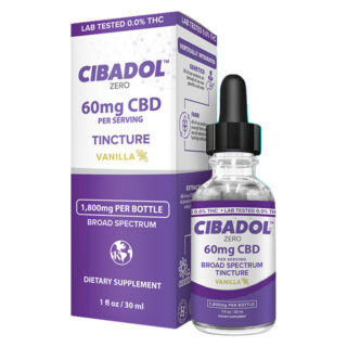 Cibadol ZERO - CBD Tincture - Broad Spectrum Vanilla - 900mg-1800mg