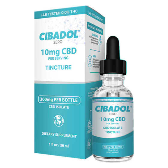 Cibadol ZERO - CBD Tincture - Isolate THC Free Formula - 300mg-7200mg