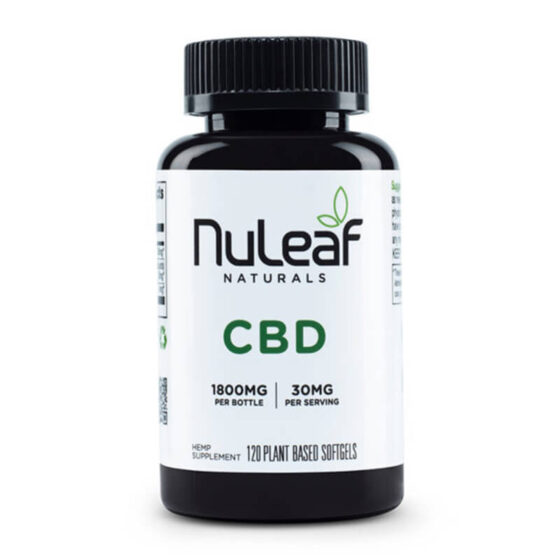NuLeaf Naturals - CBD Softgels - Full Spectrum Hemp - 1800mg