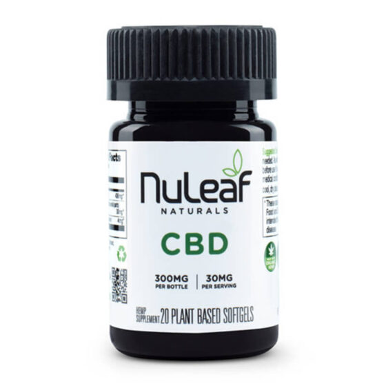 NuLeaf Naturals - CBD Softgels - Full Spectrum Hemp - 300mg