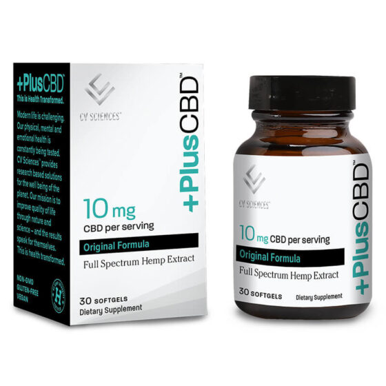 PlusCBD Oil - CBD Softgels - Original Formula Full Spectrum - 10mg