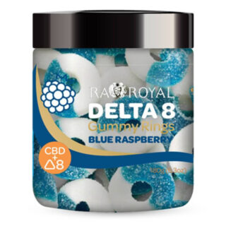 RA Royal - Delta 8 Edible - Gummy Rings Blue Raspberry Flavor - 800mg