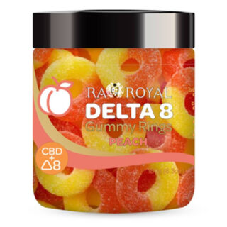 RA Royal - Delta 8 Edible - Gummy Rings Peach Flavor - 800mg