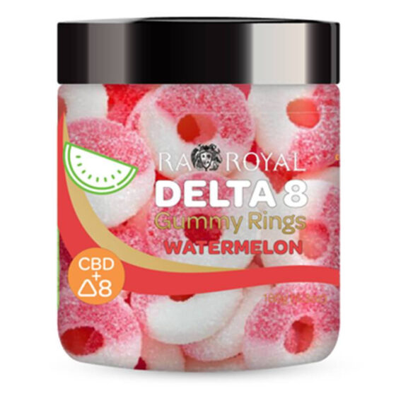 RA Royal - Delta 8 Edible - Gummy Rings Watermelon Flavor - 800mg