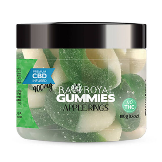 RA Royal CBD - CBD Edible - Apple Ring Gummies - 900mg