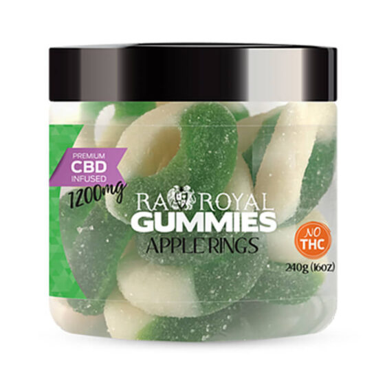 RA Royal CBD - CBD Edible - Apple Ring Gummies - 1200mg