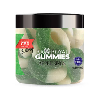RA Royal CBD - CBD Edible - Apple Ring Gummies - 300mg