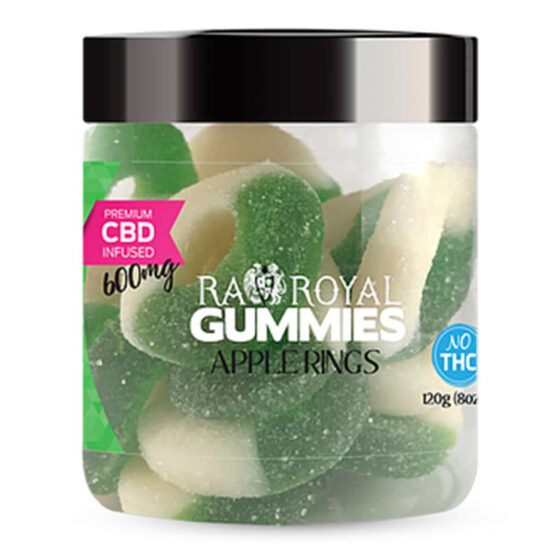 RA Royal CBD - CBD Edible - Apple Ring Gummies - 600mg