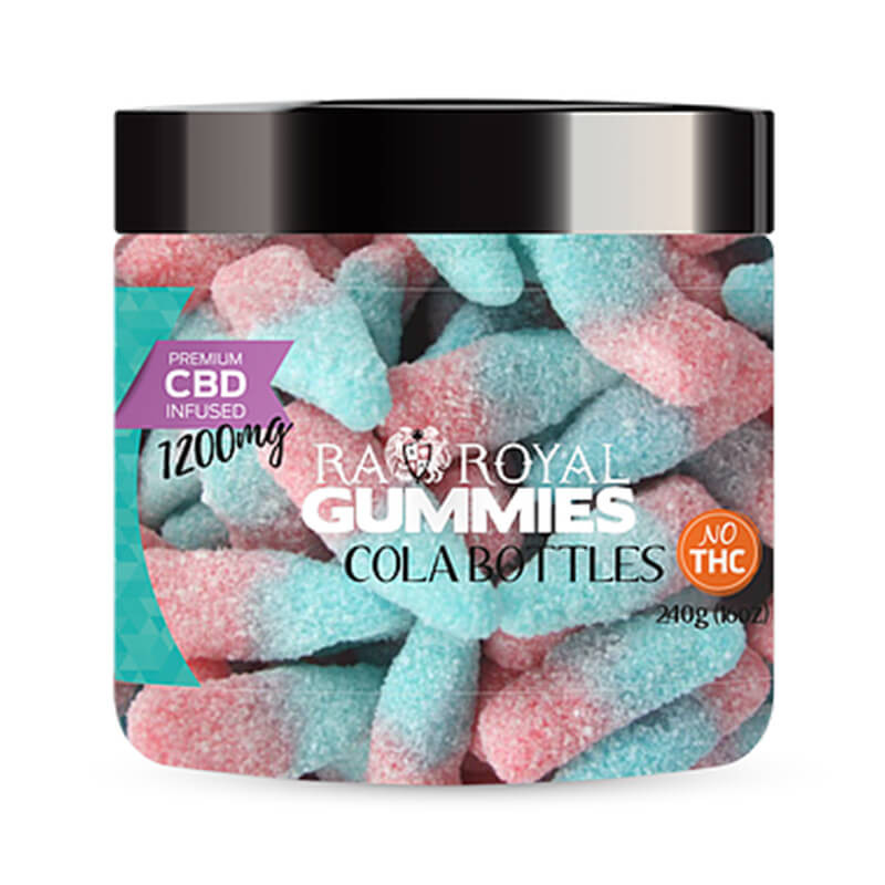RA Royal CBD - CBD Edible - Cola Bottles Gummies - 1200mg