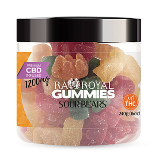 RA Royal CBD - CBD Edible - Sour Bears Gummies - 1200mg