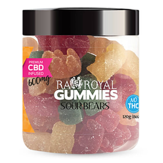 RA Royal CBD - CBD Edible - Sour Bears Gummies - 600mg