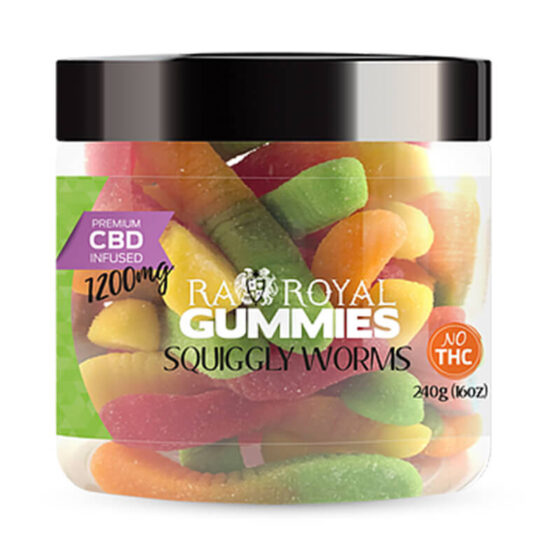 RA Royal CBD - CBD Edible - Squiggly Worms Gummies - 1200mg