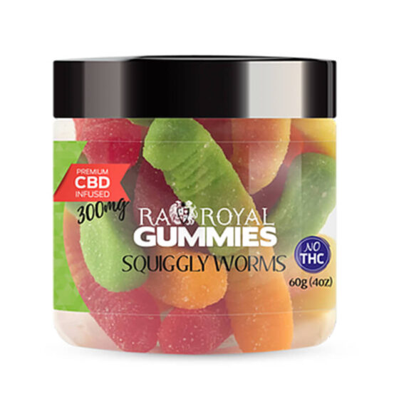 RA Royal CBD - CBD Edible - Squiggly Worms Gummies - 300mg