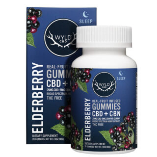 Wyld CBD - CBD Edible - Elderberry CBN Gummies - 25mg - 20 Count