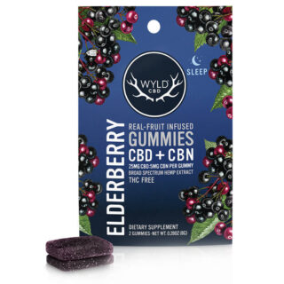 Wyld CBD - CBD Edible - Elderberry CBN Gummies - 25mg - 2 Count