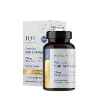 Joy Organics - CBD Capsules - Full Spectrum Soft Gels - 25mg