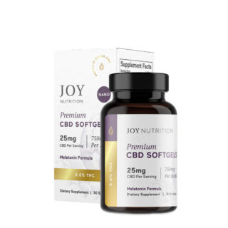 Joy Organics - CBD Capsules - Broad Spectrum Soft Gels With CBN & Melatonin - 25mg