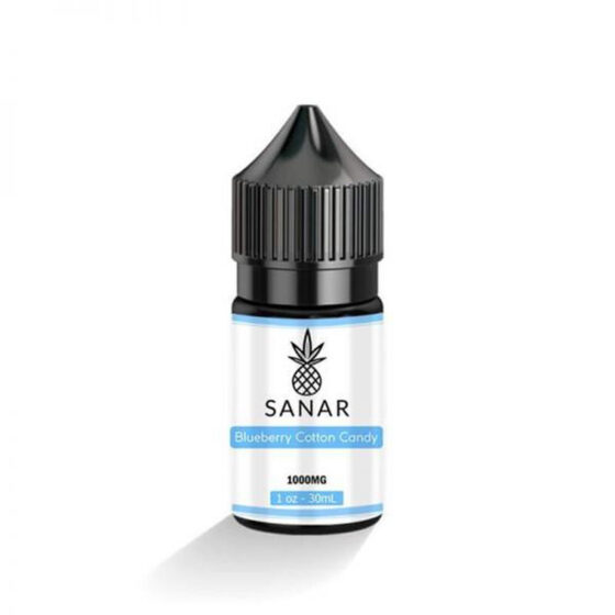 Sanar - CBD Vape Juice - Blueberry Cotton Candy - 1000mg