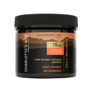 Charlotte’s Web Daily Care Spectrum CBD Gummies Raspberry Lime 60 Count
