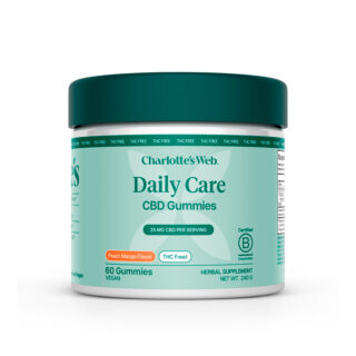 Charlotte's Web Daily Care CBD Gummies Peach Mango 60ct-25mg