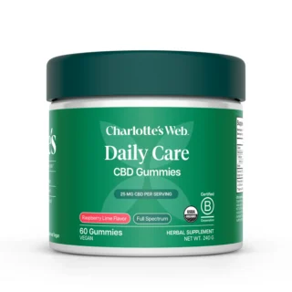 Charlotte’s Web Full Spectrum CBD Daily Care Gummies Raspberry Lime 60 Count
