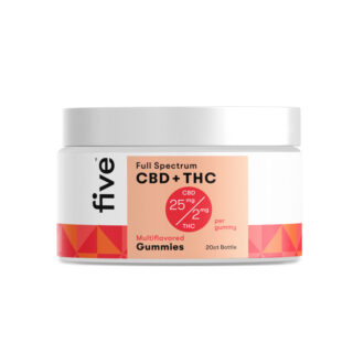 Five CBD - CBD & THC Edible - Full Spectrum Multiflavored Gummies - 25mg (Front)