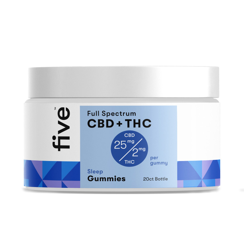 Five CBD - CBD & THC Edible - Full Spectrum Sleep Gummies - 25mg