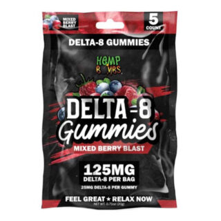 Hemp Bombs - Delta 8 Gummies - Mixed Berry Blast - 125mg