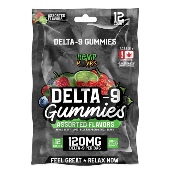 Hemp Bombs - Delta 9 Gummies - Assorted Flavors - 120mg