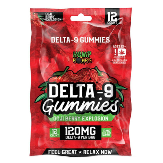 Hemp Bombs - Delta 9 Gummies - Goji Berry Explosion - 120mg
