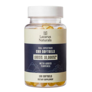 Lazarus Naturals - CBD Capsules - Full Spectrum Softgels - 100mg (100 Count)