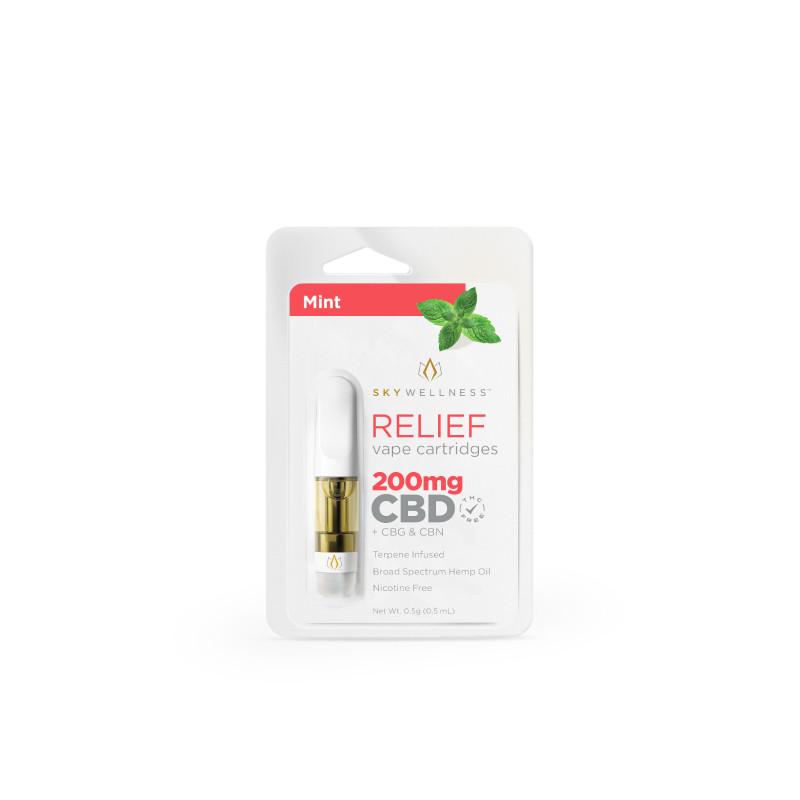 Sky Wellness – CBD Vape – Cartridge – Mint – 0.5g – 200mg