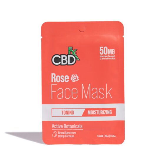 CBDfx - CBD Face Mask - Rose - 50mg