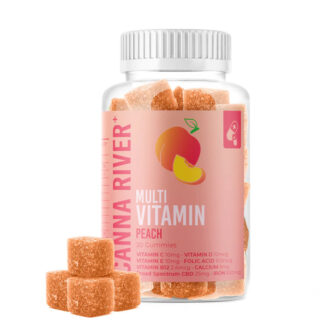 Canna River - CBD Edible - Broad Spectrum Multi-Vitamin Gummies - Peach - 25mg