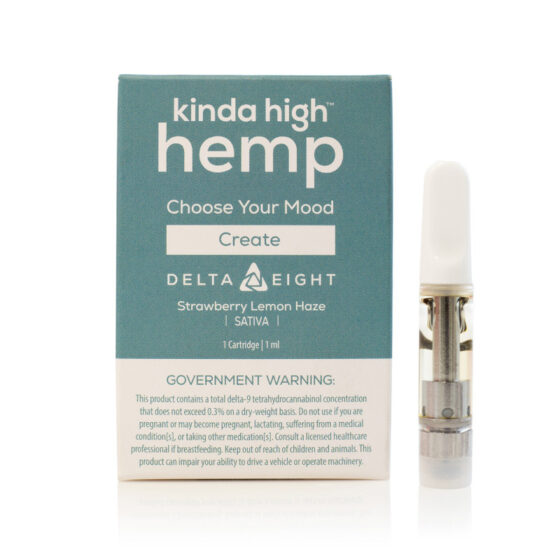 Kinda High Hemp - Delta 8 Vape - Create Cartridge - Strawberry Lemon Haze - 1ml